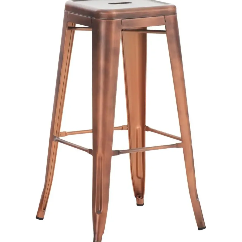 CLP Barkruk Joshua natura Frame - Metaal - koper