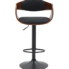 CLP Barkruk Kingston mat zwart Frame - Stof - walnoot/zwart