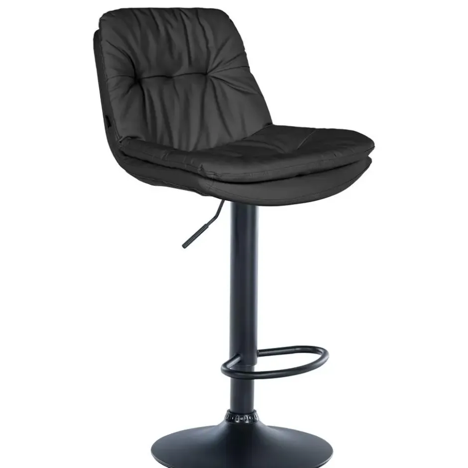 CLP Barkruk Laurel zwart Frame - Kunstleer - zwart