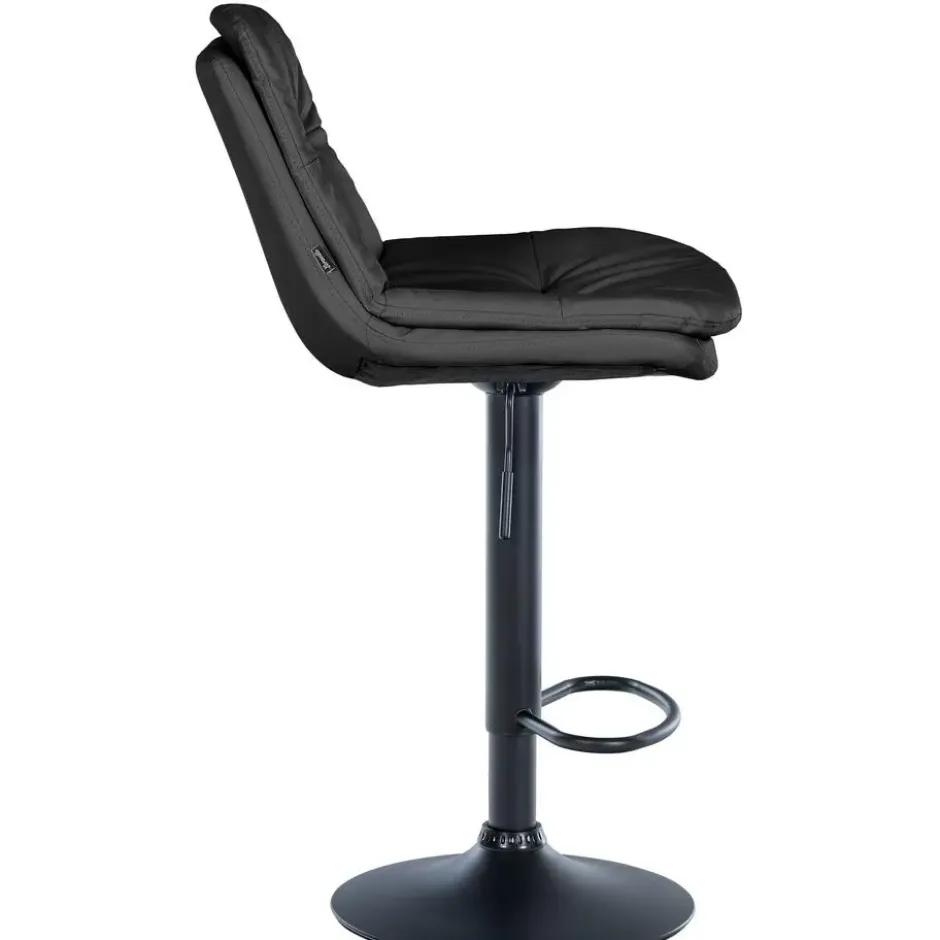 CLP Barkruk Laurel zwart Frame - Kunstleer - zwart