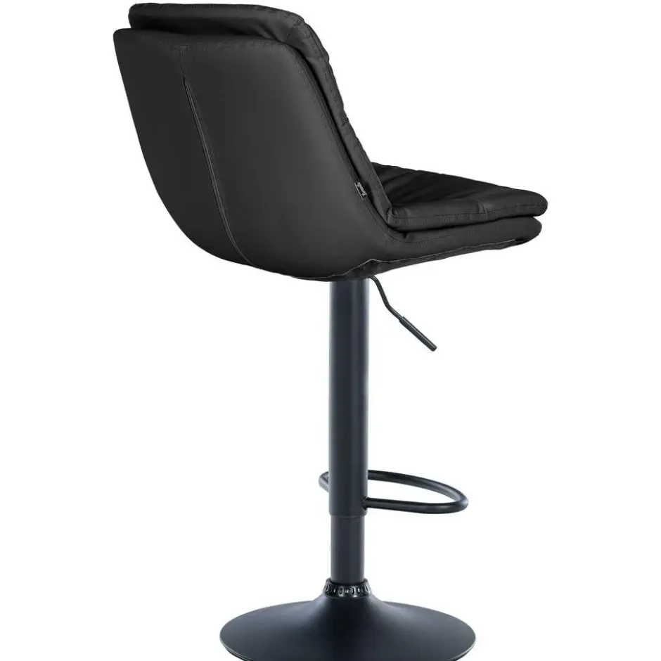 CLP Barkruk Laurel zwart Frame - Kunstleer - zwart