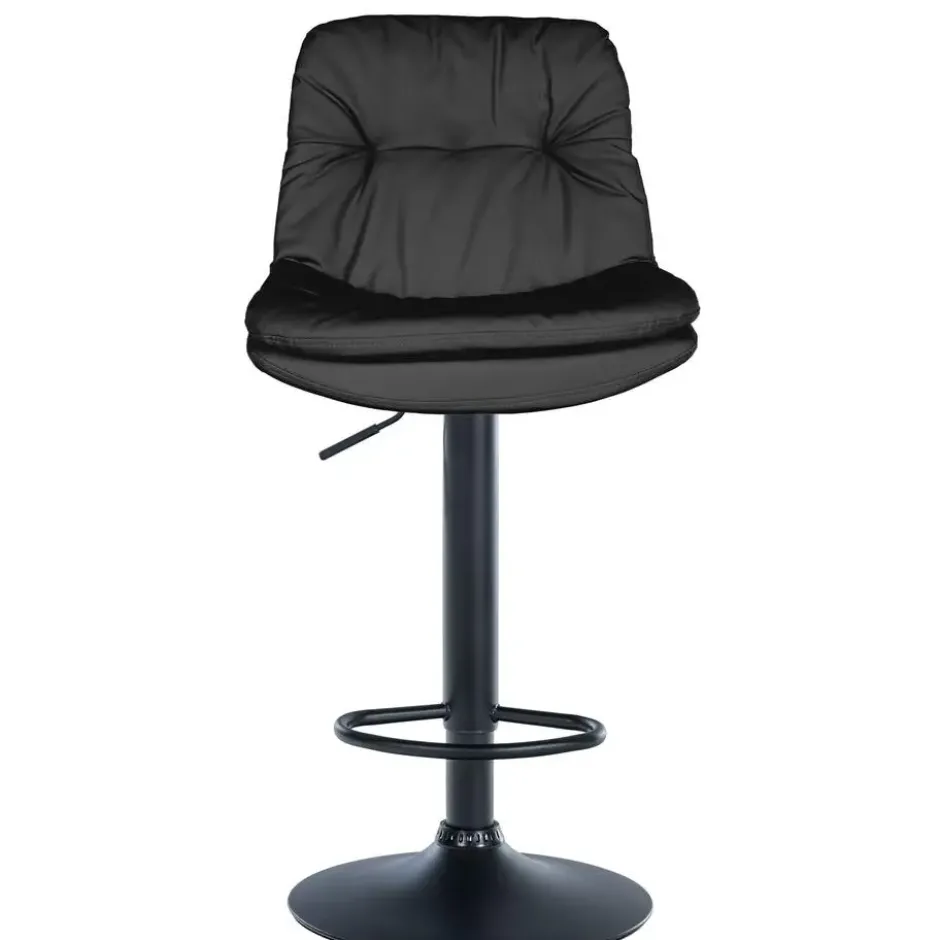 CLP Barkruk Laurel zwart Frame - Kunstleer - zwart