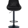 CLP Barkruk Lazio zwart Frame - Stof - zwart