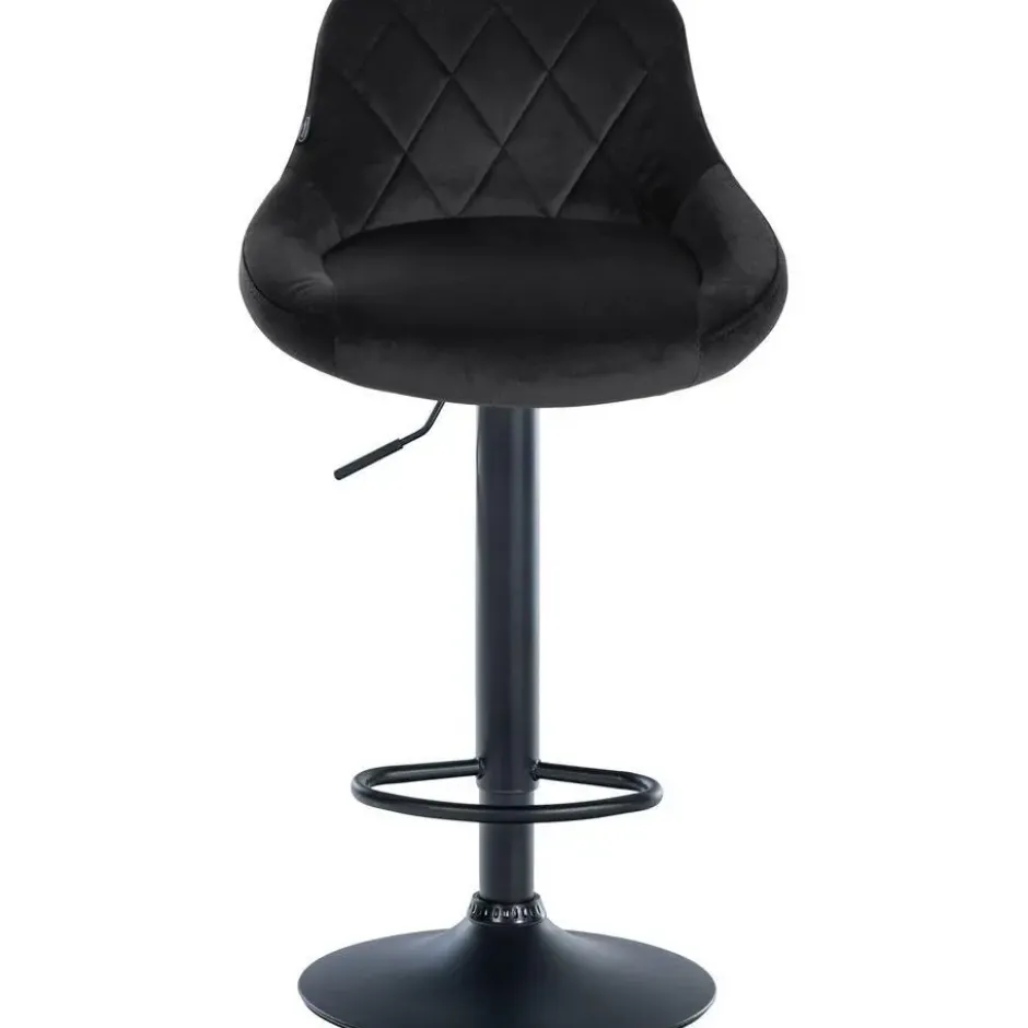 CLP Barkruk Lazio zwart Frame - Stof - zwart