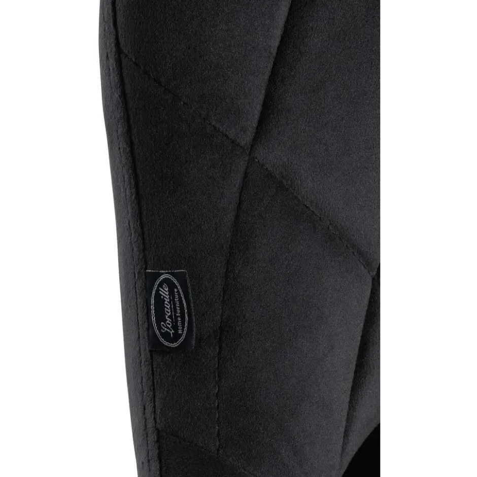 CLP Barkruk Lazio zwart Frame - Stof - zwart