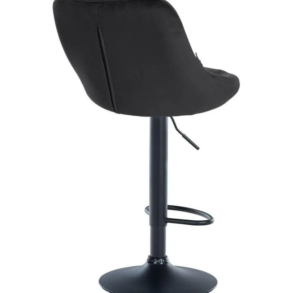 CLP Barkruk Lazio zwart Frame - Stof - zwart