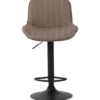 CLP Barkruk Lentini zwart Frame - Stof - taupe