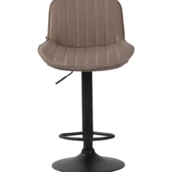 CLP Barkruk Lentini zwart Frame - Stof - taupe
