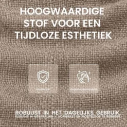 CLP Barkruk Milet zwart Frame - Stof - taupe