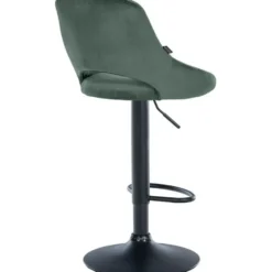 CLP Barkruk Milet zwart Frame - Fluweel - groen