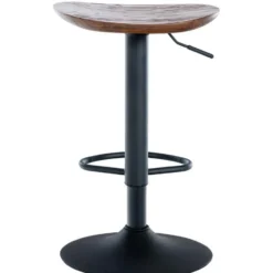 CLP Barkruk Skelde zwart Frame - Hout - walnoot
