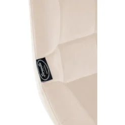 CLP Barkruk Weston zwart Frame - Fluweel - creme