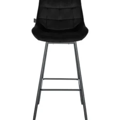 CLP Barkruk Weston zwart Frame - Fluweel - zwart