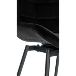 CLP Barkruk Weston zwart Frame - Fluweel - zwart