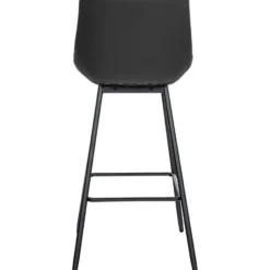 CLP Barkruk Weston zwart Frame - Kunstleer - zwart
