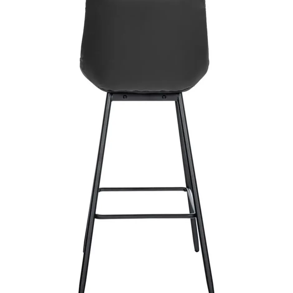 CLP Barkruk Weston zwart Frame - Kunstleer - zwart