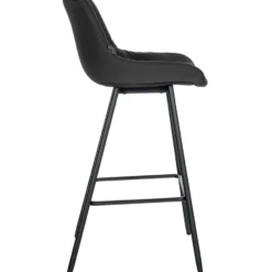 CLP Barkruk Weston zwart Frame - Kunstleer - zwart