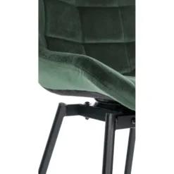 CLP Barkruk Weston zwart Frame - Fluweel - donkergroen