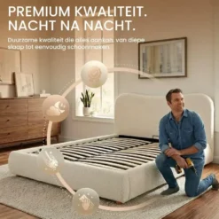 CLP Bed Maido 100x181x224 cm - creme