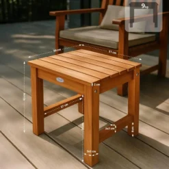 CLP Bijzettafel Frankton bruin Frame - Hout - teak