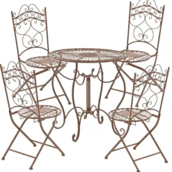 CLP Bijzettafel tuin Indra antiek Frame - Metaal - antiek bruin