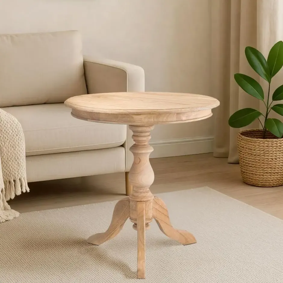 CLP Bijzettafel Wiva bruin Frame - Hout - natura