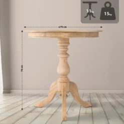 CLP Bijzettafel Wiva bruin Frame - Hout - natura