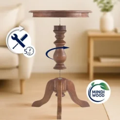 CLP Bijzettafel Wiva natura Frame - Hout - bruin