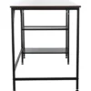 CLP Bureau Oviedo 76x120x60 cm - zwart/bruin