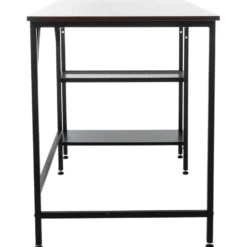 CLP Bureau Oviedo 76x120x60 cm - zwart/bruin