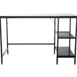 CLP Bureau Oviedo 76x120x60 cm - zwart/bruin