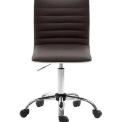 CLP Bureaustoel Alamosa chroom Frame - Kunstleer - bruin