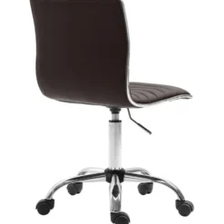 CLP Bureaustoel Alamosa chroom Frame - Kunstleer - bruin