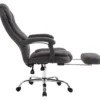 CLP Bureaustoel Castle chroom Frame - Stof - donkergrijs