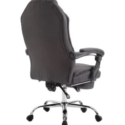 CLP Bureaustoel Castle chroom Frame - Stof - donkergrijs