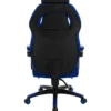 CLP Bureaustoel Clovis zwart Frame - Kunstleer - zwart/blauw