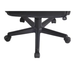 CLP Bureaustoel Elbing zwart Frame - Kunstleer - zwart/blauw