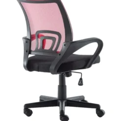 CLP Bureaustoel Genius zwart Frame - Kunstleer - rood