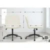 CLP Bureaustoel Kingman zwart Frame - Fluweel - creme