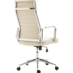 CLP Bureaustoel Kolumbus chroom Frame - Stof - creme
