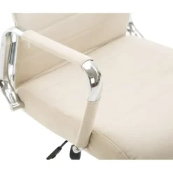 CLP Bureaustoel Kolumbus chroom Frame - Stof - creme