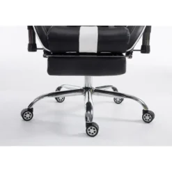 CLP Bureaustoel Limit zwart Frame - Kunstleer - zwart/wit