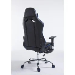 CLP Bureaustoel Limit zwart Frame - Kunstleer - zwart/blauw