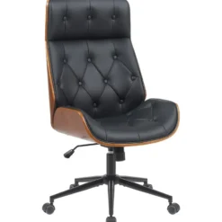 CLP Bureaustoel Martil zwart Frame - Hout - zwart