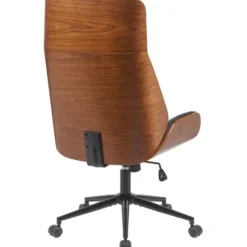 CLP Bureaustoel Martil zwart Frame - Hout - zwart