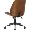 CLP Bureaustoel Mitch zwart Frame - Kunstleer (PVC) - walnoot/zwart