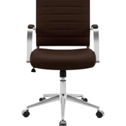 CLP Bureaustoel Oakland chroom Frame - Kunstleer - bruin