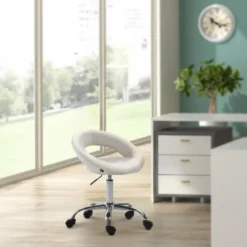 CLP Bureaustoel Olinda Fluweel - creme