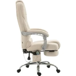 CLP Bureaustoel Pacific chroom Frame - Stof - creme