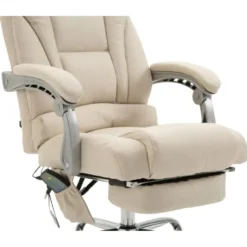 CLP Bureaustoel Pacific chroom Frame - Stof - creme